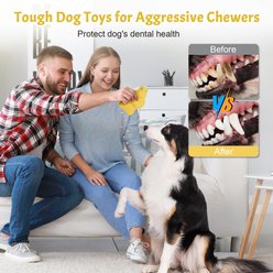 FUUFOME Bear Treat-Dispensing Dog Toy, Yellow slide 2 of 6