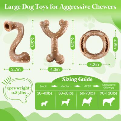 Show full view: FUUFOME Y, S & O Shaped Chew Dog Toys, 3 count slide 6 of 8