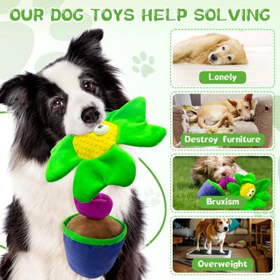 Show full view: FUUFOME Sunflower Plush Dog Toy slide 3 of 8