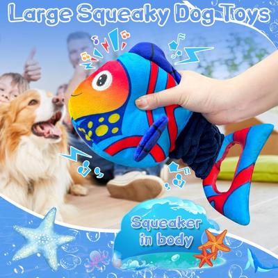 Show full view: FUUFOME Fish Plush Dog Toy, Multicolor slide 4 of 10