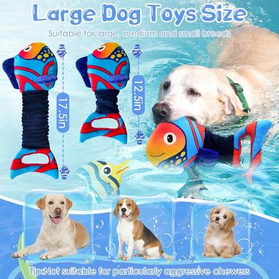 Show full view: FUUFOME Fish Plush Dog Toy, Multicolor slide 3 of 10