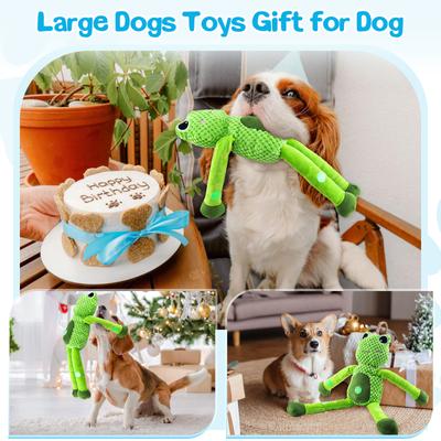 Show full view: FUUFOME Frog Plush Dog Toy, Green slide 9 of 9