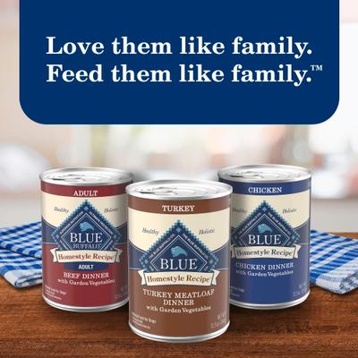 Show full view: Blue Buffalo Homestyle Recipe Chicken & Turkey Variety Pack Wet Dog Food, 12.5-oz can, 6 count slide 10 of 10