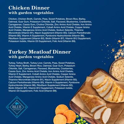 Show full view: Blue Buffalo Homestyle Recipe Chicken & Turkey Variety Pack Wet Dog Food, 12.5-oz can, 6 count slide 6 of 10