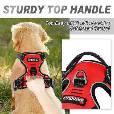 Show full view: BARKBAY Front Clip Reflective No Pull Dog Harness, Red, X-Large: 30 to 38-in chest slide 3 of 12