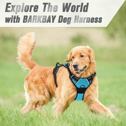 BARKBAY Front Clip Reflective No Pull Dog Harness, Blue, Large: 24.5 to 32.5-in chest slide 2 of 9