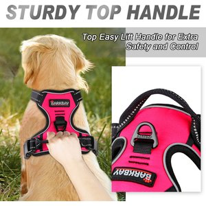 BARKBAY Front Clip Reflective No Pull Dog Harness, Pink, Large: 24.5 to 32.5-in chest