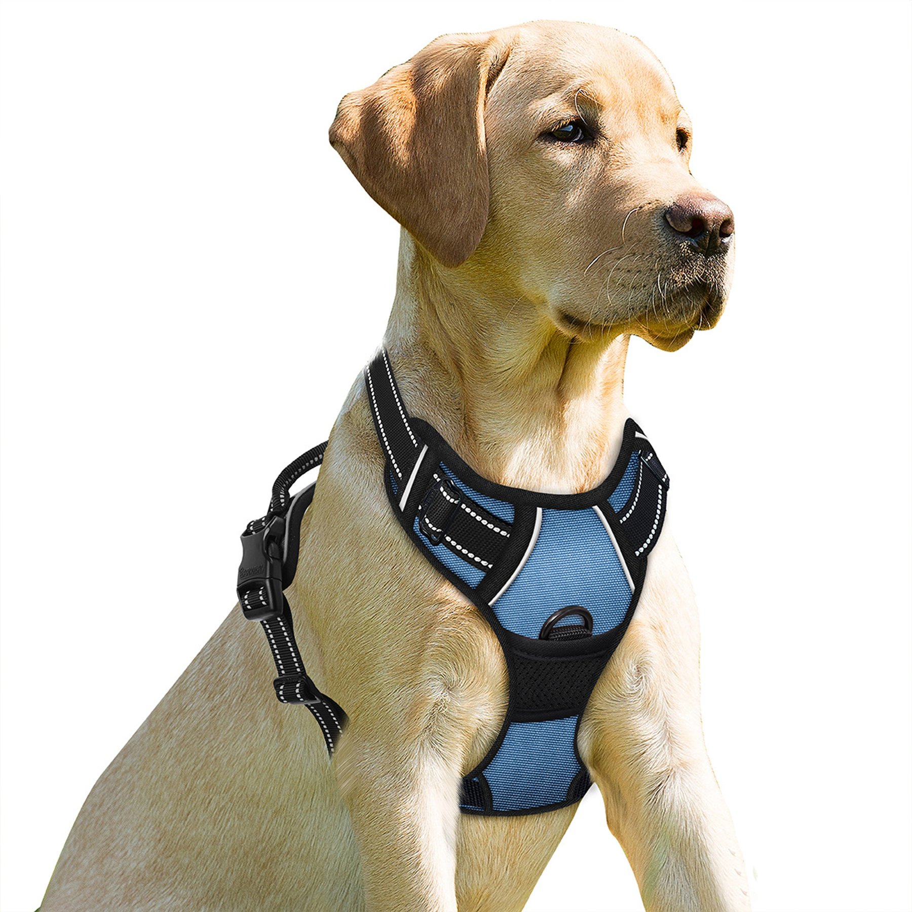 BARKBAY Front Clip Reflective No Pull Dog Harness, Navy, X-Large: 30 to 38-in chest