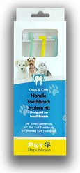 Pet Republique Small 1/4-in Pointed Brush, 1/4-in Flat Brush, 3/8-in Regular Brush Toothbrush Kit for Miniature Breed Dogs & Cats, 3 count slide 2 of 5