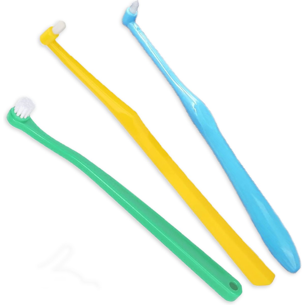 Pet Republique Small 1/4-in Pointed Brush, 1/4-in Flat Brush, 3/8-in Regular Brush Toothbrush Kit for Miniature Breed Dogs & Cats, 3 count