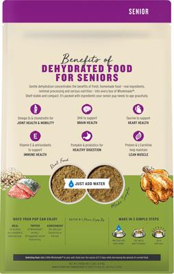 Show full view: The Honest Kitchen Human Grade Wholemade Whole Grain Chicken, Oat & Salmon Dehydrated Senior Dog Food, 2-lb bag slide 3 of 10