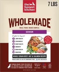 The Honest Kitchen Human Grade Wholemade Whole Grain Beef, Oat & Salmon Dehydrated Senior Dog Food, 7-lb bag