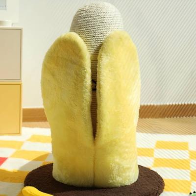 Show full view: Fairela Banana 17.3-in Hemp Cat Scratching Post, White/Yellow slide 7 of 9