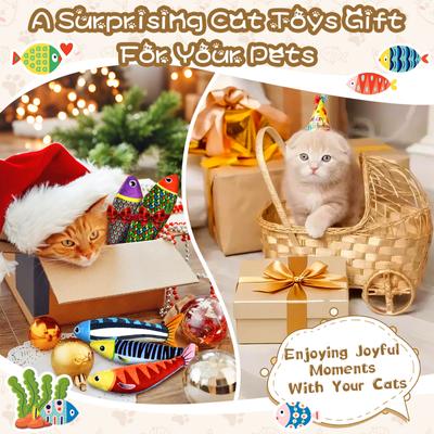 Show full view: FUUFOME Crinkle Plush Cat Toys with Catnip, 5 count slide 7 of 8