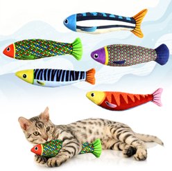 FUUFOME Crinkle Plush Cat Toys with Catnip, 5 count