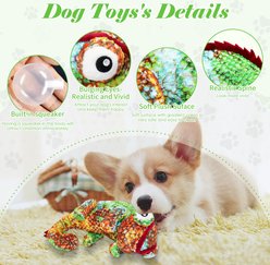 FUUFOME Multi Squeaker Cartoon Plush Dog Toy slide 2 of 7