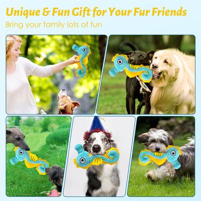 Show full view: FUUFOME Cartoon Plush Dog Toy, Blue slide 7 of 8