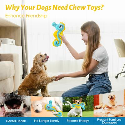 Show full view: FUUFOME Cartoon Plush Dog Toy, Blue slide 5 of 8