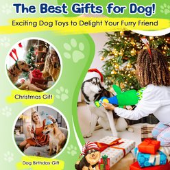 FUUFOME Squeaky Crinkle Plush Dog Toy, Green slide 2 of 7