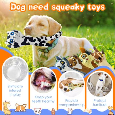 Show full view: FUUFOME Plush Squeaky Dog Toys, 5 count slide 6 of 7
