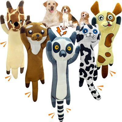 FUUFOME FUUFOME Plush Squeaky Dog Toys, 5 count