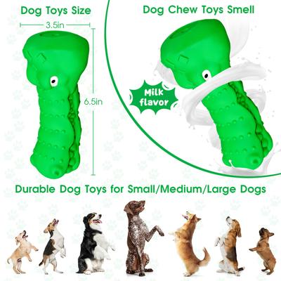 Show full view: FUUFOME Textured Chew Dog Toy, Green slide 3 of 8