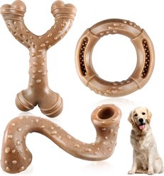 FUUFOME Y, S & O Shaped Chew Dog Toys, 3 count