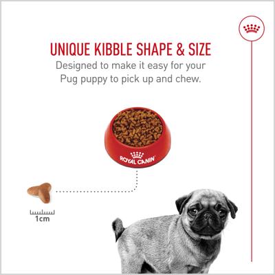 Show full view: Royal Canin Breed Health Nutrition Pug Puppy Dry Dog Food, 2.5-lb bag slide 6 of 13