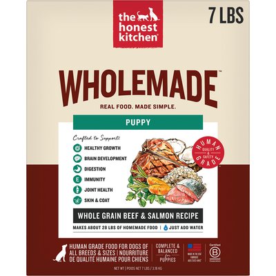 The Honest Kitchen The Honest Kitchen Human Grade Wholemade Whole Grain Beef & Salmon Dehydrated Puppy Dog Food, 7-lb bag