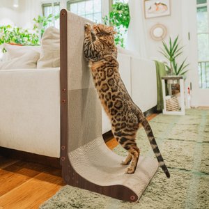Necoichi Premium Comfort Cat Scratcher Wall, Dark Cherry/Brown, Large