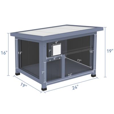 Show full view: Petsfit All-Round Foam Wooden Outdoor Cat House, White slide 2 of 9