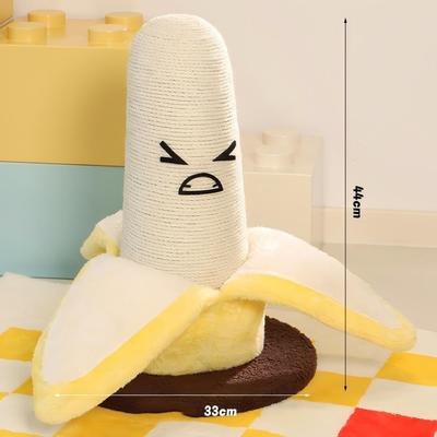 Show full view: Fairela Banana 17.3-in Hemp Cat Scratching Post, White/Yellow slide 6 of 9