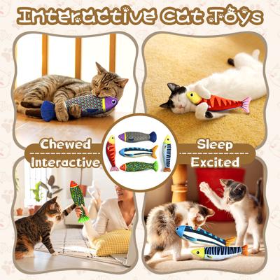 Show full view: FUUFOME Crinkle Plush Cat Toys with Catnip, 5 count slide 5 of 8