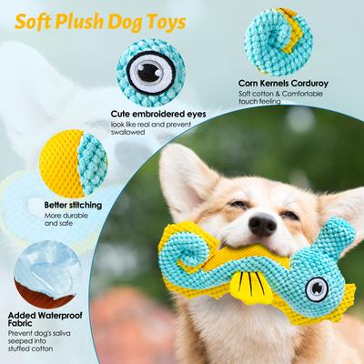 Show full view: FUUFOME Cartoon Plush Dog Toy, Blue slide 2 of 8