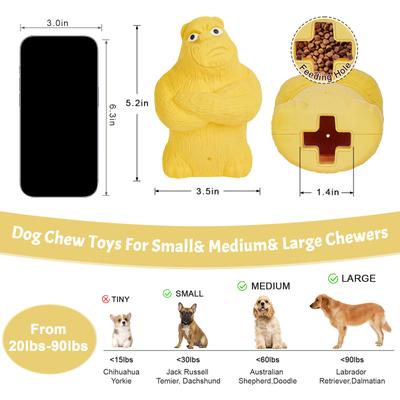 Show full view: FUUFOME Bear Treat-Dispensing Dog Toy, Yellow slide 2 of 6