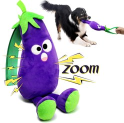 FUUFOME Eggplant Plush Dog Toy, Purple