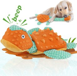 FUUFOME Turtle Plush Dog Toy, Green
