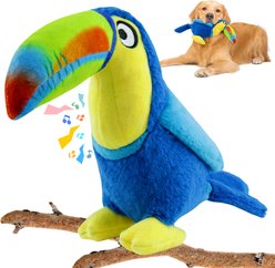 FUUFOME Squeaky Plush Dog Toy, Blue