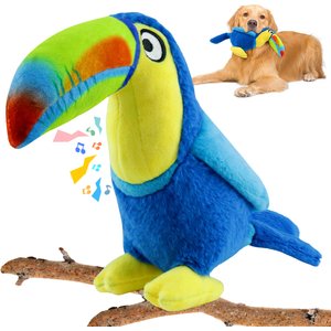 FUUFOME Squeaky Plush Dog Toy, Blue