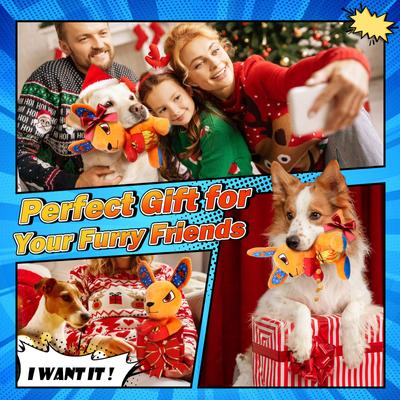 Show full view: FUUFOME Hidden Pocket Crinkle Plush Dog Toy, Orange slide 7 of 8