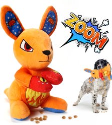 FUUFOME Hidden Pocket Crinkle Plush Dog Toy, Orange