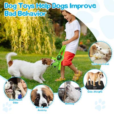 Show full view: FUUFOME Frog Plush Dog Toy, Green slide 7 of 9