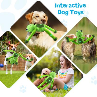 Show full view: FUUFOME Frog Plush Dog Toy, Green slide 8 of 9