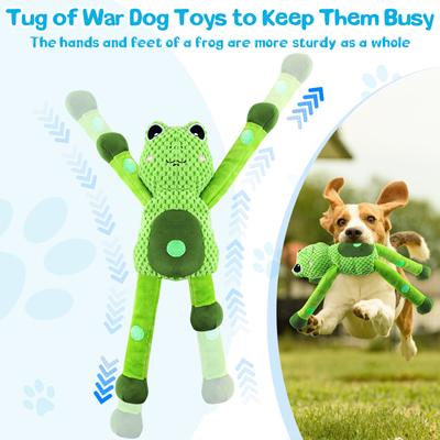 Show full view: FUUFOME Frog Plush Dog Toy, Green slide 3 of 9