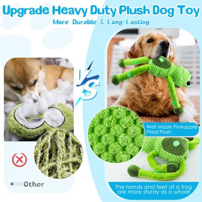 Show full view: FUUFOME Frog Plush Dog Toy, Green slide 6 of 9