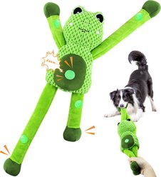FUUFOME Frog Plush Dog Toy, Green