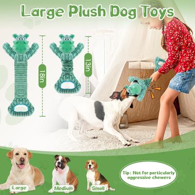 Show full view: FUUFOME Strechy Crinkle Plush Dog Toy, Green slide 2 of 8