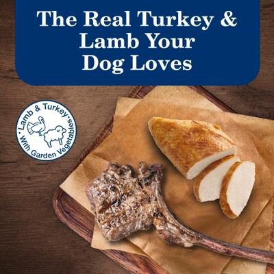 Show full view: Blue Buffalo Homestyle Recipe Senior 7+ Turkey & Lamb Variety Pack Wet Dog Food, 12.5-oz can, 6 count slide 4 of 10