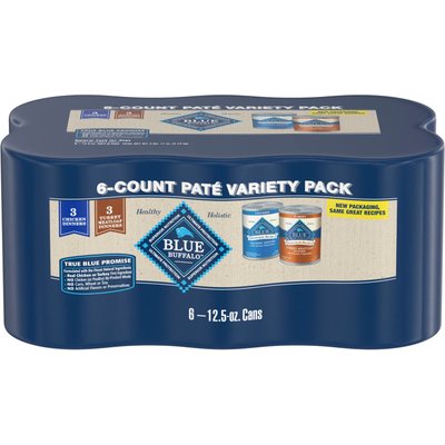 Blue Buffalo Blue Buffalo Homestyle Recipe Chicken & Turkey Variety Pack Wet Dog Food, 12.5-oz can, 6 count