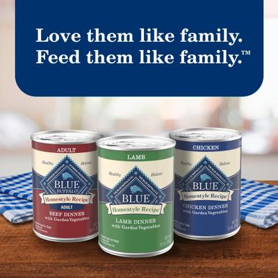 Show full view: Blue Buffalo Homestyle Recipe Chicken & Lamb Variety Pack Wet Dog Food, 12.5-oz can, 6 count slide 10 of 10